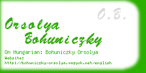 orsolya bohuniczky business card